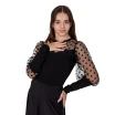 Claudia, Trikot für Mädchen mit transparenten, gepunkteten Ärmeln Claudia, Trikot für Mädchen mit transparenten, gepunkteten Ärmeln