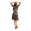 Beny, Damen-Top mit kurzem Ärmel und Bindung – Leopard Beny, Damen-Top mit kurzem Ärmel und Bindung – Leopard