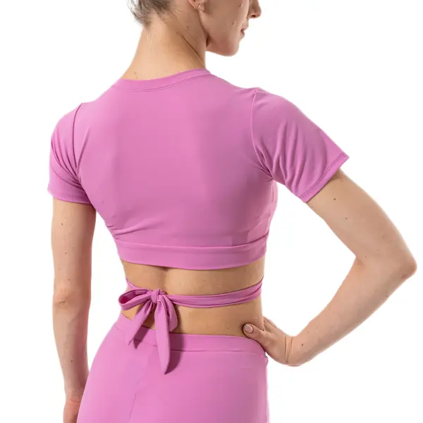 Benita, Damentop mit kurzen Ärmeln und Bindeband Benita, Damentop mit kurzen Ärmeln und Bindeband