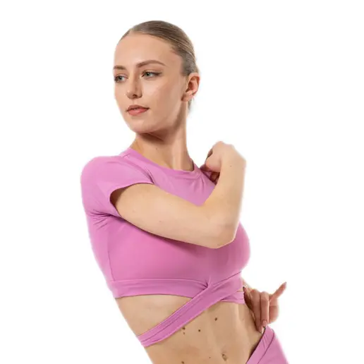 Benita, Damentop mit kurzen Ärmeln und Bindeband Benita, Damentop mit kurzen Ärmeln und Bindeband