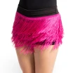 FSD Natty, Shorts für Mädchen mit bunten Fransen - Schwarz/Karminrot