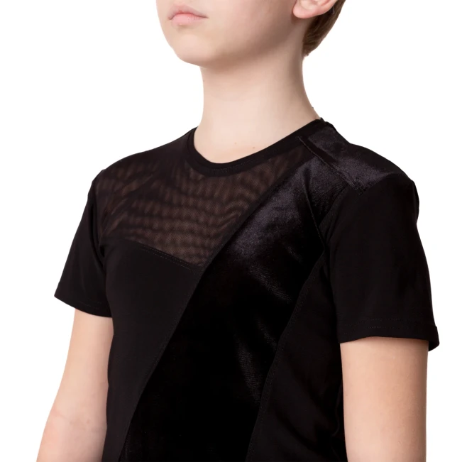 Jungen-T-Shirt für Gesellschaftstanz basic Jungen-T-Shirt für Gesellschaftstanz basic – Braun – chocolate