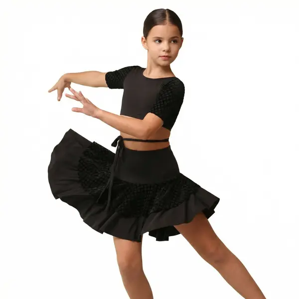 Grand Prix Iona Mini Noir, Mädchen-Wickeltop