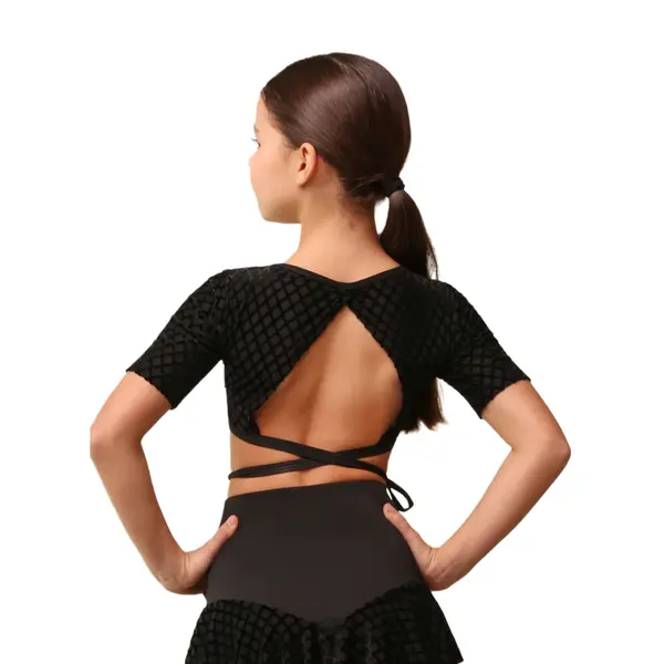 Grand Prix Iona Mini Noir, Mädchen-Wickeltop