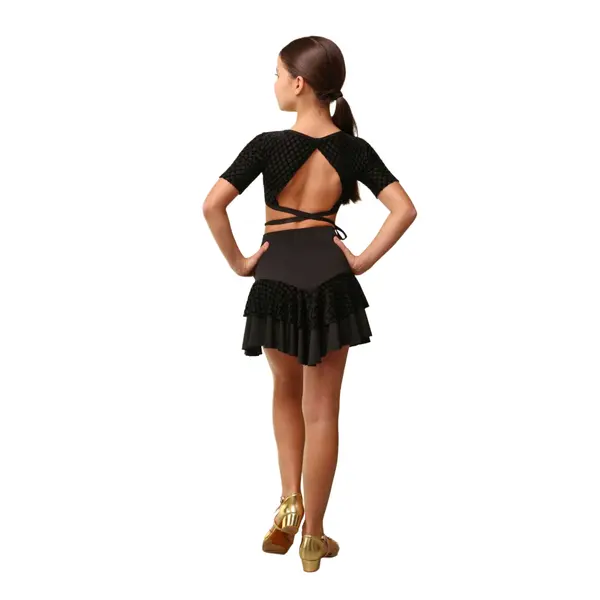 Grand Prix Iona Mini Noir, Mädchen-Wickeltop