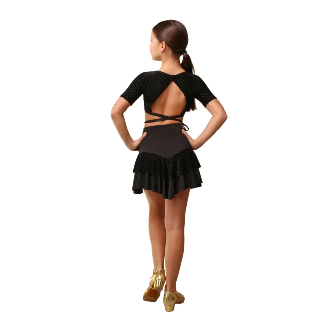 Grand Prix Iona Mini Noir, Mädchen-Wickeltop Grand Prix Iona Mini Noir, Mädchen-Wickeltop