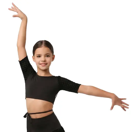 Grand Prix Iona Mini Noir, Mädchen-Wickeltop