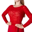 Karla line, Damen-Body für Latin mit langem Ärmel - Rot - red
