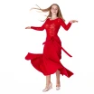 Karla line, Damen-Body für Latin mit langem Ärmel - Rot - red