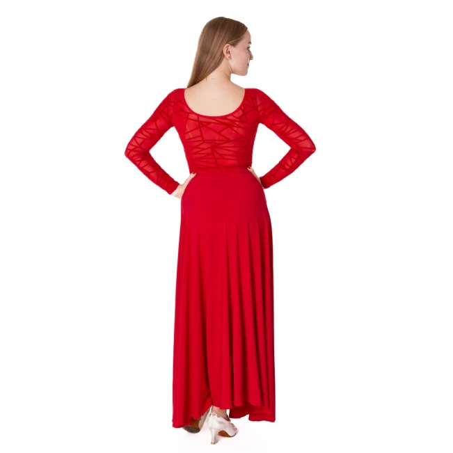 Karla line, Damen-Body für Latin mit langem Ärmel - Rot - red