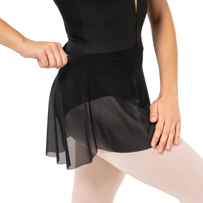 Le Secret Olsen mesh, Damen-Tanzrock - Schwarz
