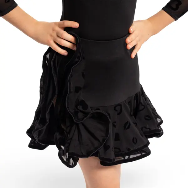 Grand Prix Ruby lips, Rock mit Küsschen für Mädchen