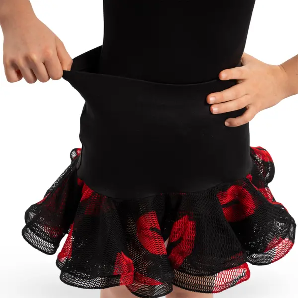 Grand Prix Ruby lips, Rock mit Küsschen für Mädchen