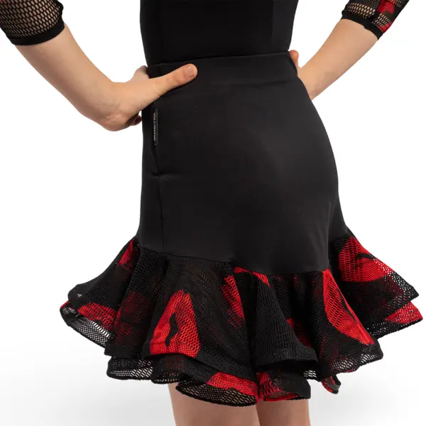 Grand Prix Ruby lips, Rock mit Küsschen für Mädchen