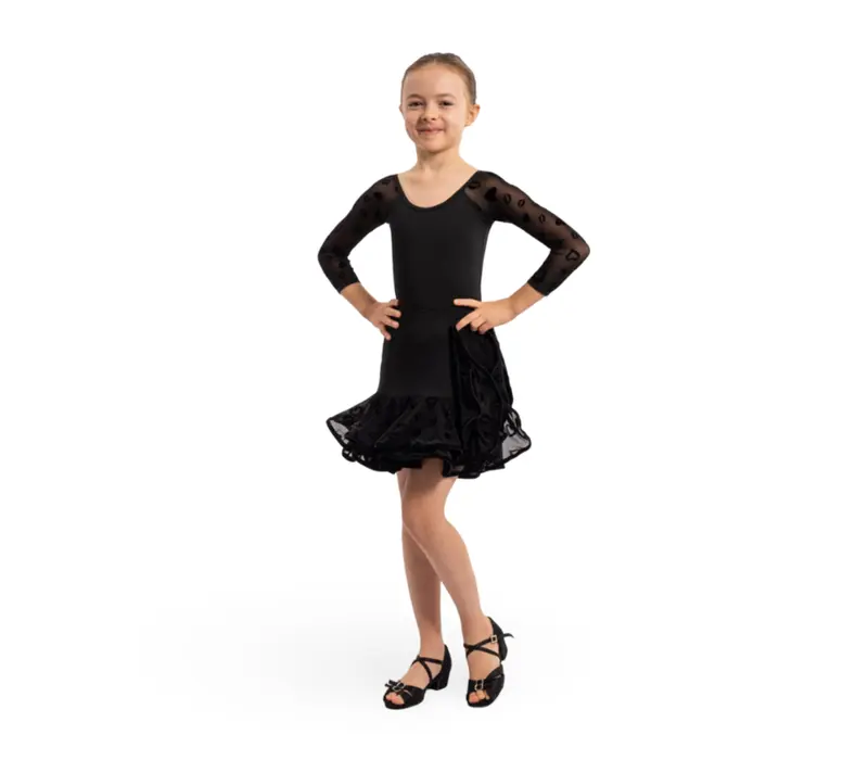 Grand Prix Ruby lips, Rock mit Kussmündern für Mädchen - Schwarz