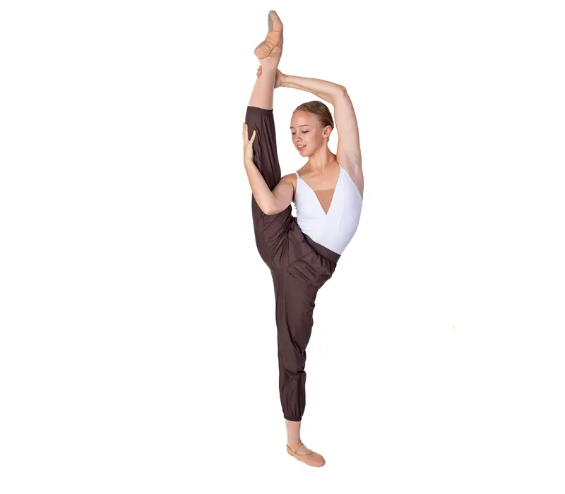 Sauna Lesson, Damen lange Raschelhose zum Aufwärmen - Kaffee - Mocco GP