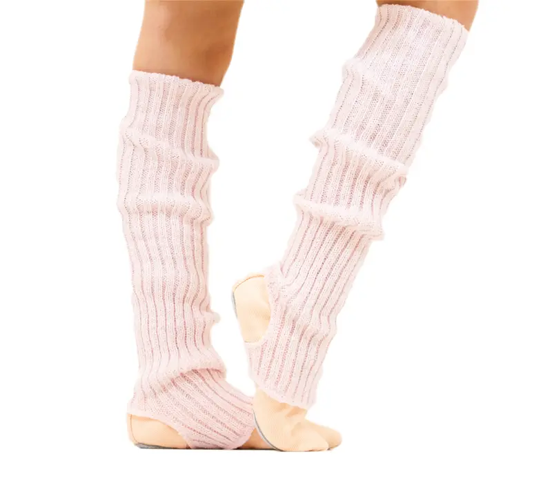 Intermezzo Prelux, gestrickte Stulpen mit Silberfaden - Weiß