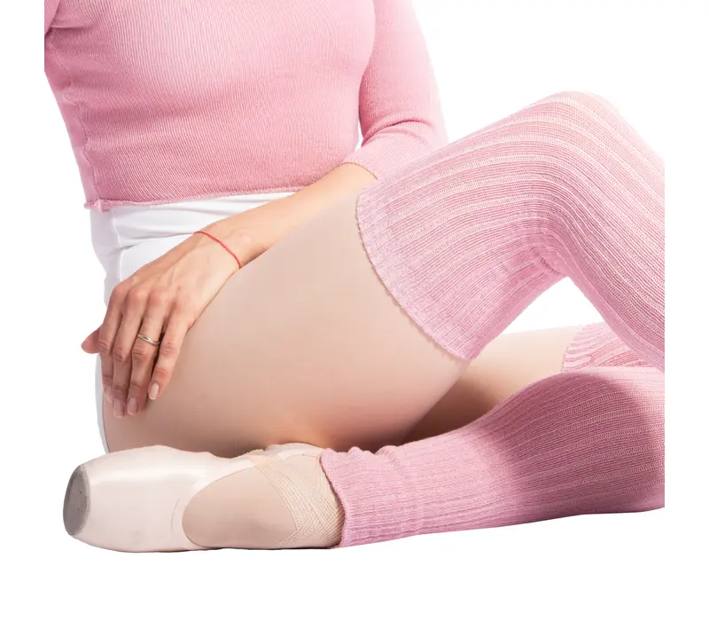 Delphina, gestrickte Stulpen mit einer Länge von 65 cm – Pink Intermezzo