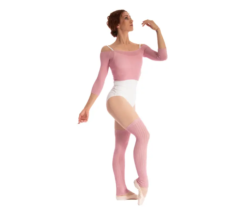 Delphina, gestrickte Stulpen mit einer Länge von 65 cm – Pink Intermezzo