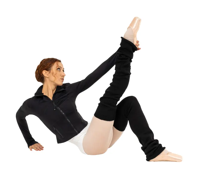 Intermezzo Ganesha, gestrickte Stulpen - Schwarz