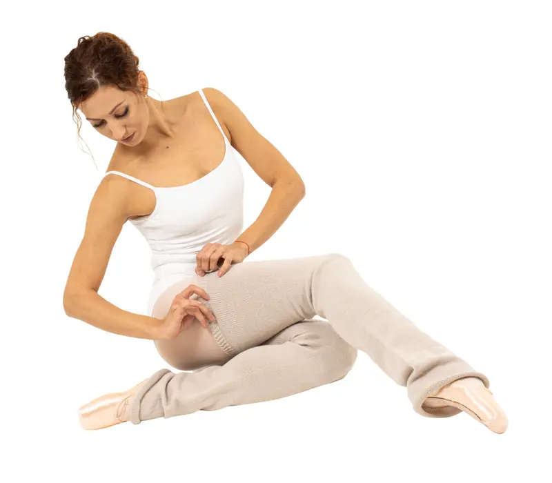 Intermezzo Ganesha, gestrickte Stulpen - Beige