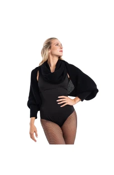 Mirella Wrap Scraf Adagio, gestrickter Aufwärmschal, Bolero und kurzer Pullover