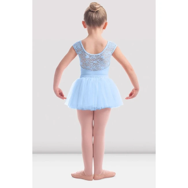 Mirella Daidy, Tanztrikot für Mädchen mit Spitze - Blau - blue