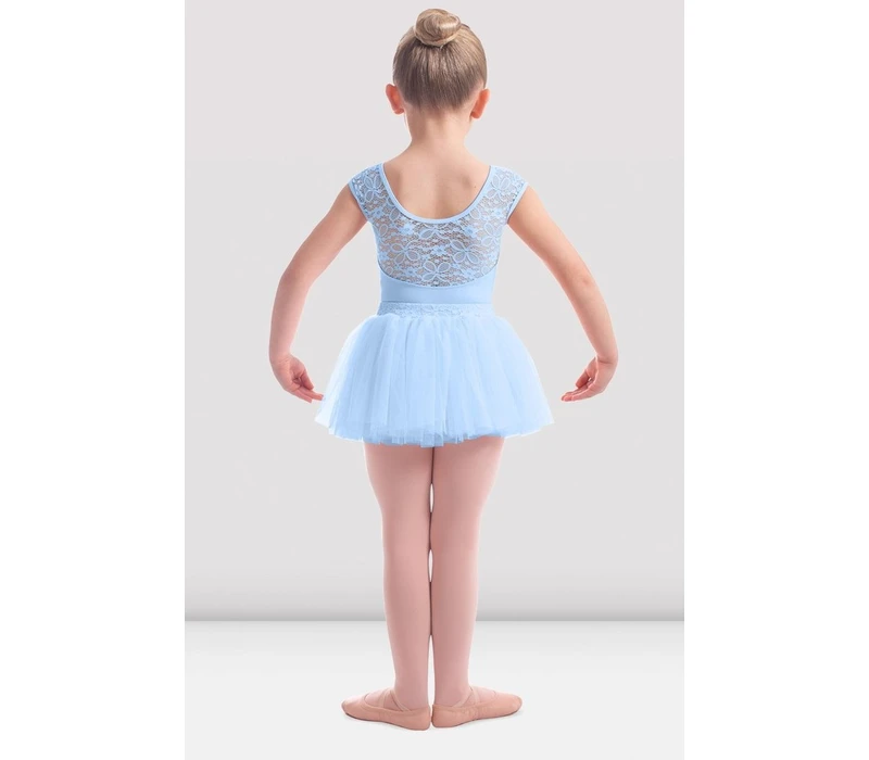 Mirella Daidy, Tanztrikot für Mädchen mit Spitze - Blau - blue