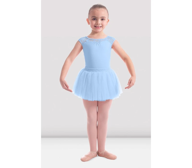 Mirella Daidy, Tanztrikot für Mädchen mit Spitze - Blau - blue