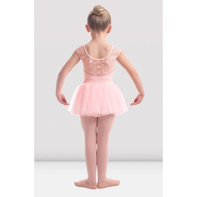 Mirella Daidy, Tanztrikot für Mädchen mit Spitze - Rosa - light pink