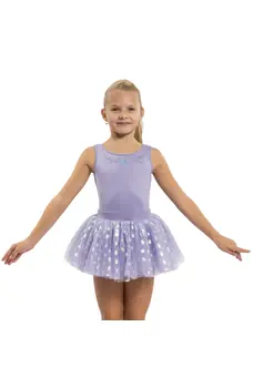 Mirella Glow Tank, Kindertrikot mit breiten Trägern mit Tutu-Röckchen 