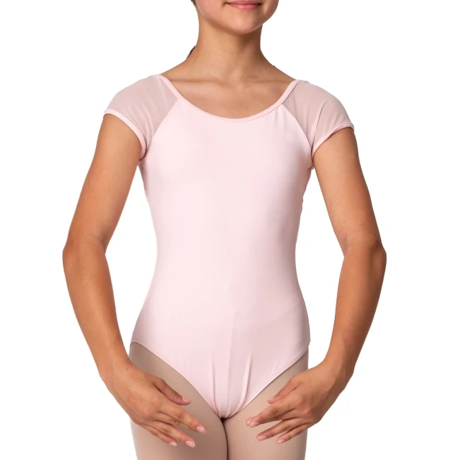 Mirella Soft Mesh Cap Sleeve Trikot, Kindertrikot Mirella Soft-Mesh-Trikot mit Kappenärmeln, Kindertrikot - Pink Bloch