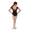 Mirella Soft Mesh Cap-Sleeve-Trikot, Kindertrikot - Schwarz
