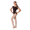 Mirella Soft Mesh Cap-Sleeve-Trikot, Kindertrikot - Schwarz