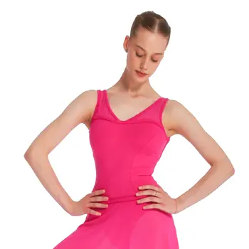 Mirella Miami V-Ausschnitt, tiefer Rücken, Damen-Turnanzug mit breiten Trägern