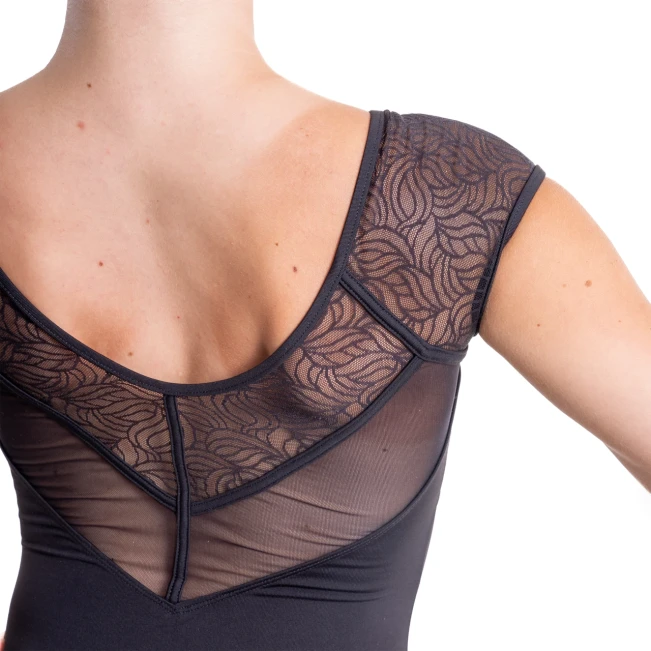 Mirella Pleated Bod Cap sleeve leotard M5096LM, Damen-Trikot mit Ärmel Mirella Pleated Bod Cap sleeve leotard M5096LM, Damen-Trikot mit Ärmel