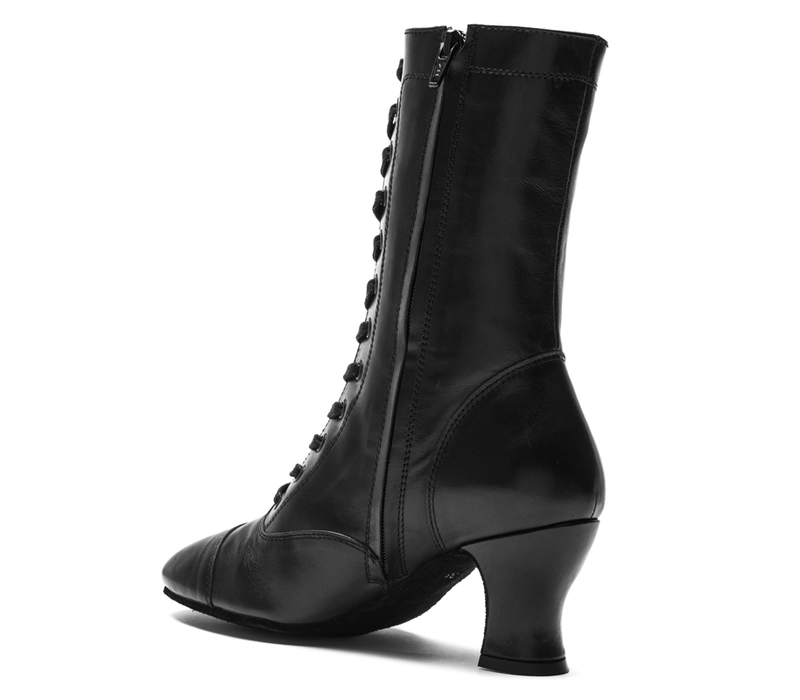 Rumpf Betty, Damen-Leder-Tanzstiefeletten Rumpf Betty, Damen-Leder-Tanzstiefeletten - Schwarz