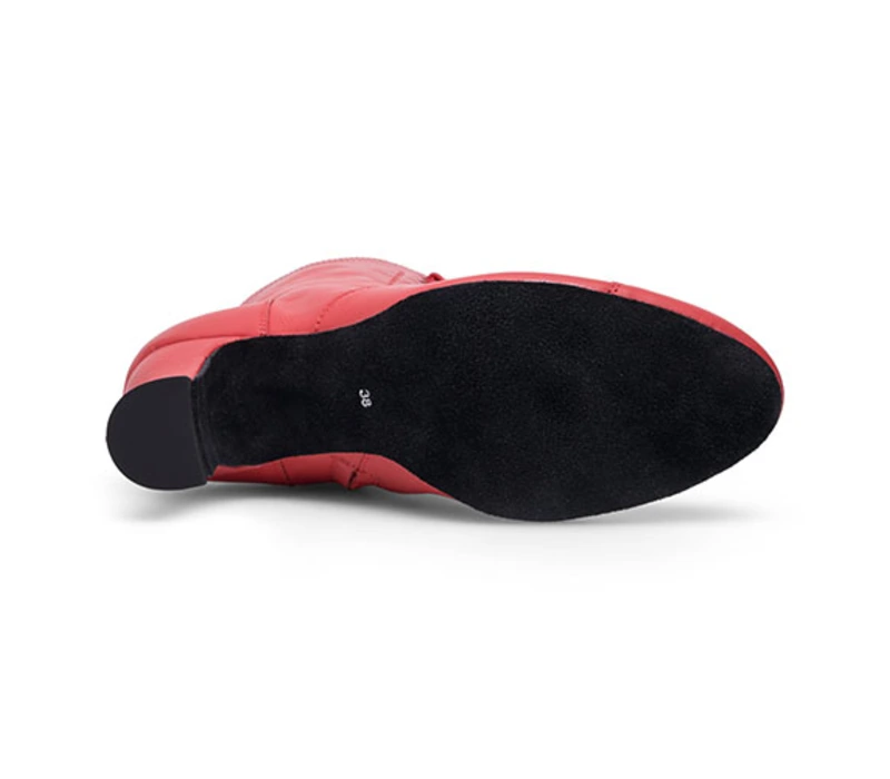 Rumpf Betty, Damen-Leder-Tanzstiefeletten - Rot - red
