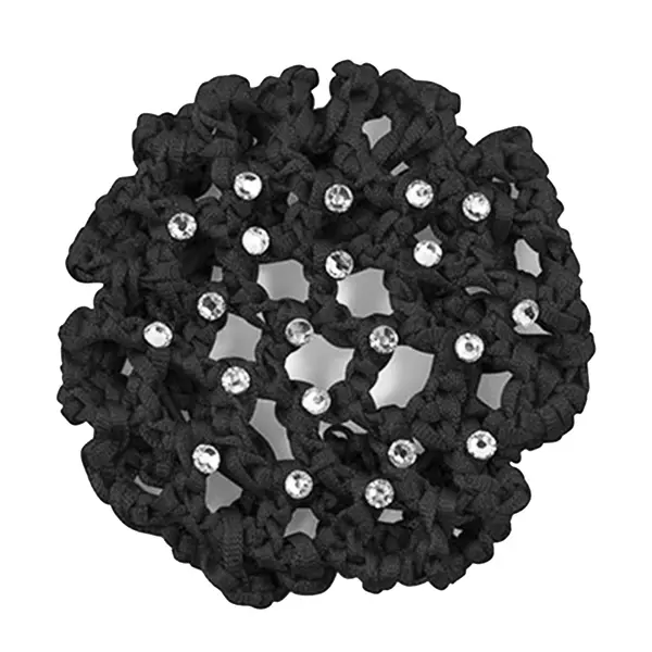 Rumpf Bun cover, farbiges Haarnetz für den Dutt mit Kristall