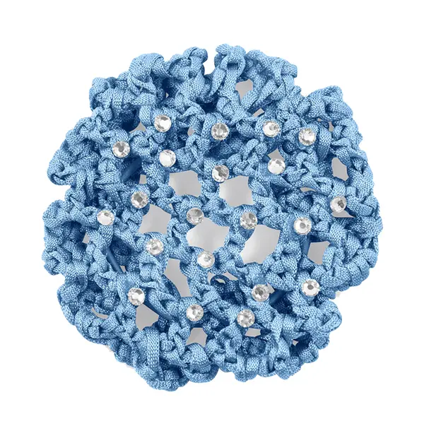 Rumpf Bun cover, farbiges Haarnetz für den Dutt mit Kristall