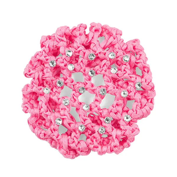 Rumpf Bun cover, farbiges Haarnetz für den Dutt mit Kristall