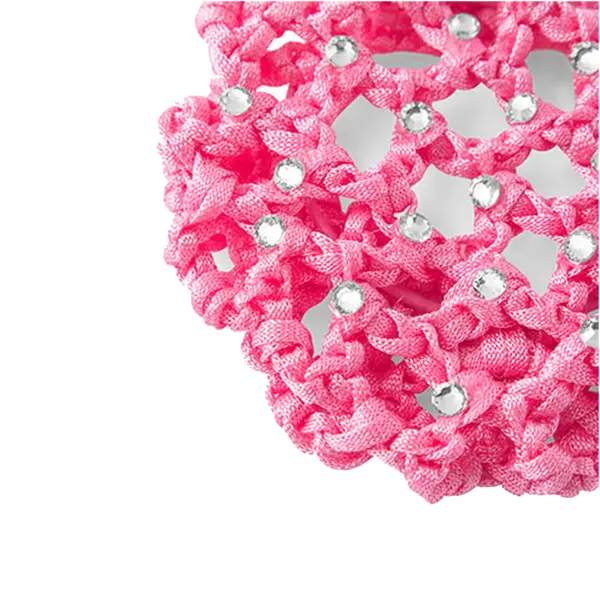 Rumpf Bun cover, farbiges Haarnetz für den Dutt mit Kristall