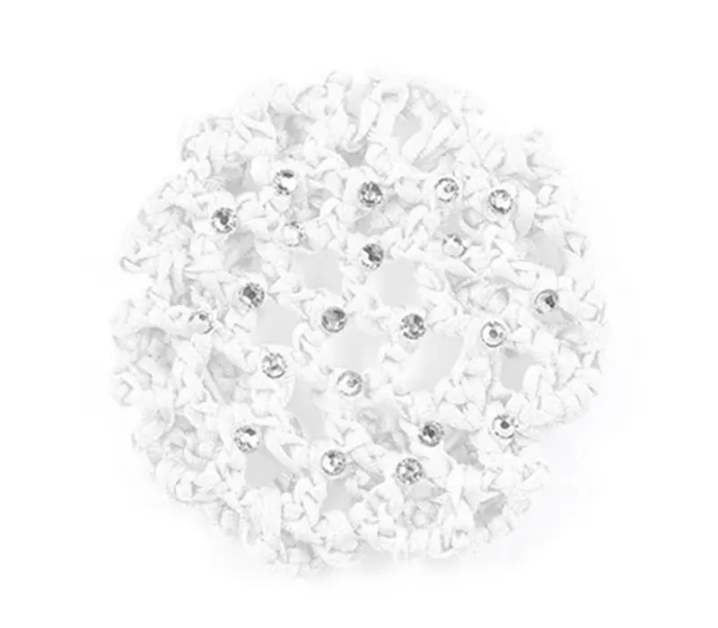 Rumpf Duttüberzug, farbiges Haarnetz für den Dutt mit Kristall – Weiß Rumpf Duttüberzug, farbiges Haarnetz für den Dutt mit Kristall – Weiß