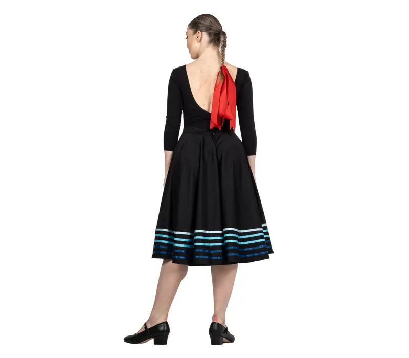 Constanza, Charakterrock – Schwarz/hellblau Sansha