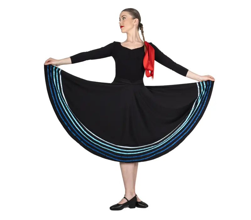 Constanza, Charakterrock – Schwarz/hellblau Sansha