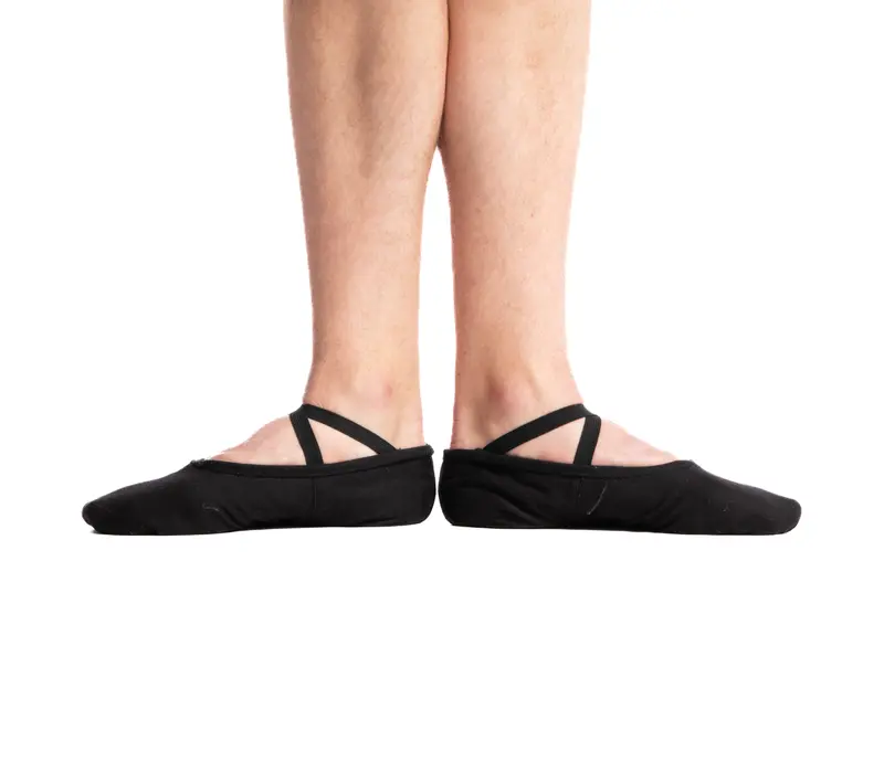 Sansha Pro, Herren-Leinen-Ballettschläppchen - Schwarz