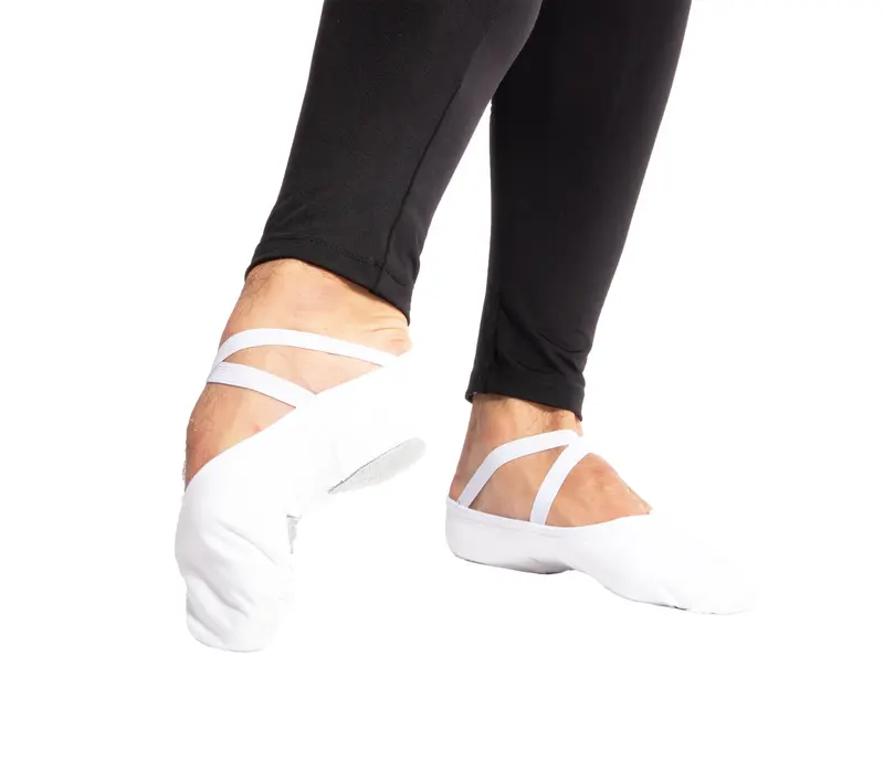 Sansha Silhouette 3C, Herren-Ballettschläppchen - Weiß