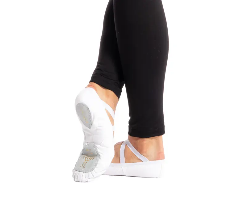 Sansha Silhouette 3C, Herren-Ballettschläppchen - Weiß