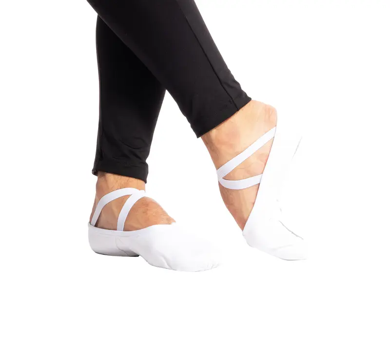 Sansha Silhouette 3C, Herren-Ballettschläppchen - Weiß
