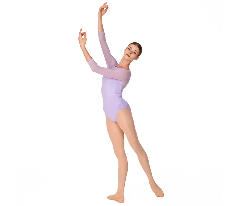 So Danca Elise, Trikot mit dreiviertellangem Netzärmel - Violett - lavender So Danca Elise, Trikot mit dreiviertellangem Netzärmel - Violett - lavender